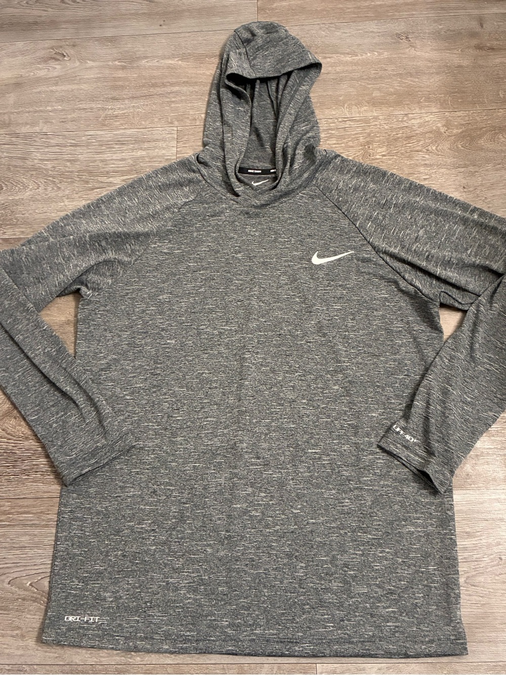 Nike Heather Gray men’s Lightweight Dri-FIT Hoodie